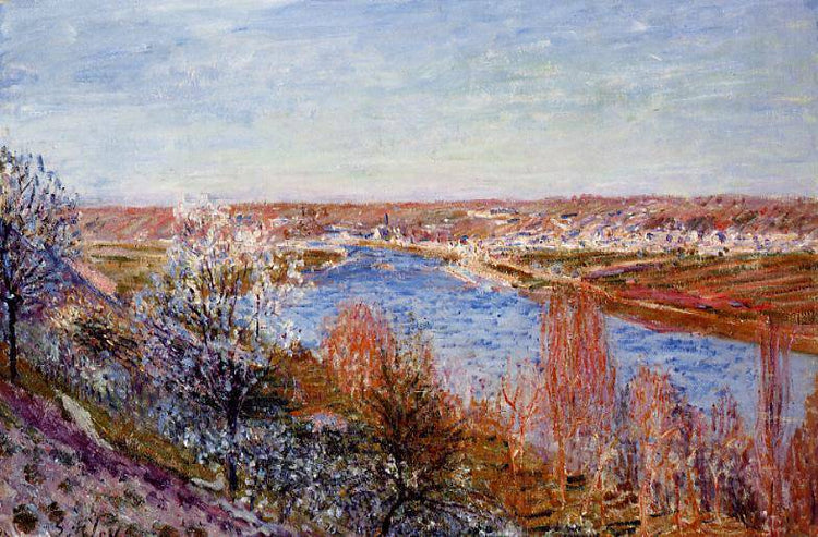 Village of Champagne at Sunset April - Alfred Sisley