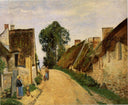 Village Street, Auvers-sur-Oise by Camille Pissarro — hand-painted architectural oil painting reproduction on canvas