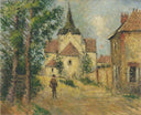 Village street by Gustave Loiseau — rural oil painting wall art, Post Impressionism