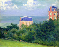Villas at Villers sur Mer by Gustave Caillebotte — hand-painted architectural oil painting reproduction on canvas