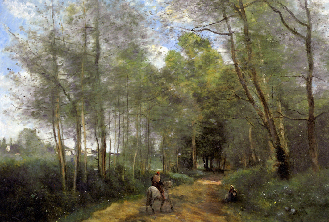 Ville d'Avray by Camille Corot — hand-painted animal oil painting reproduction on canvas