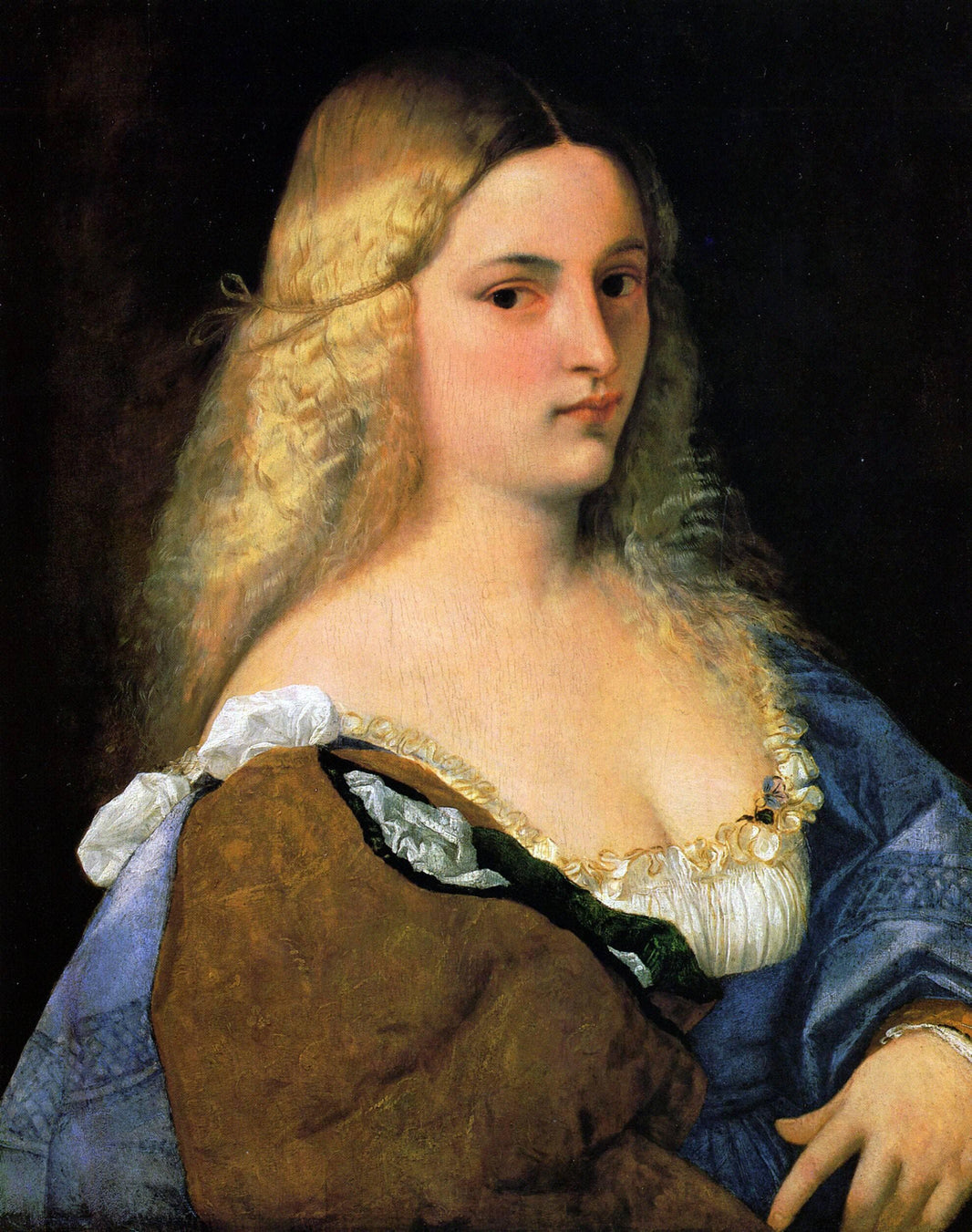 Violante by Titian — hand-painted portrait oil painting reproduction on canvas