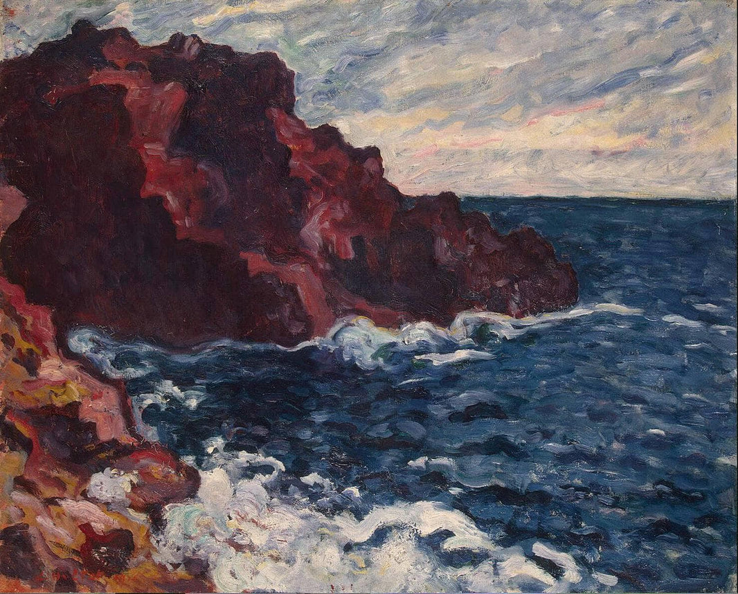 Violet Cliffs by Louis Valtat — hand-painted landscape oil painting reproduction on canvas