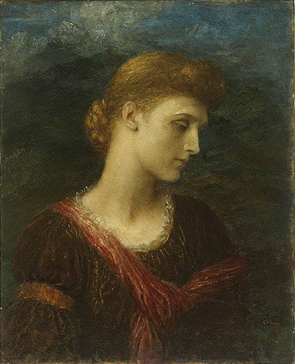 Violet Lindsay by George Frederick Watts — hand-painted portrait oil painting reproduction on canvas