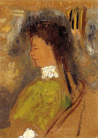 Violette Haymann by Odilon Redon — hand-painted portrait oil painting reproduction on canvas
