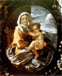 Virgin and Child by Nicolas Poussin — religion oil painting wall art