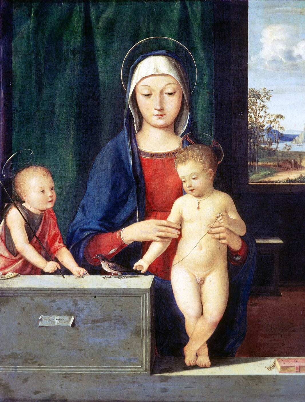 Virgin and Child by Andrea Solario — hand-painted cultural oil painting reproduction on canvas