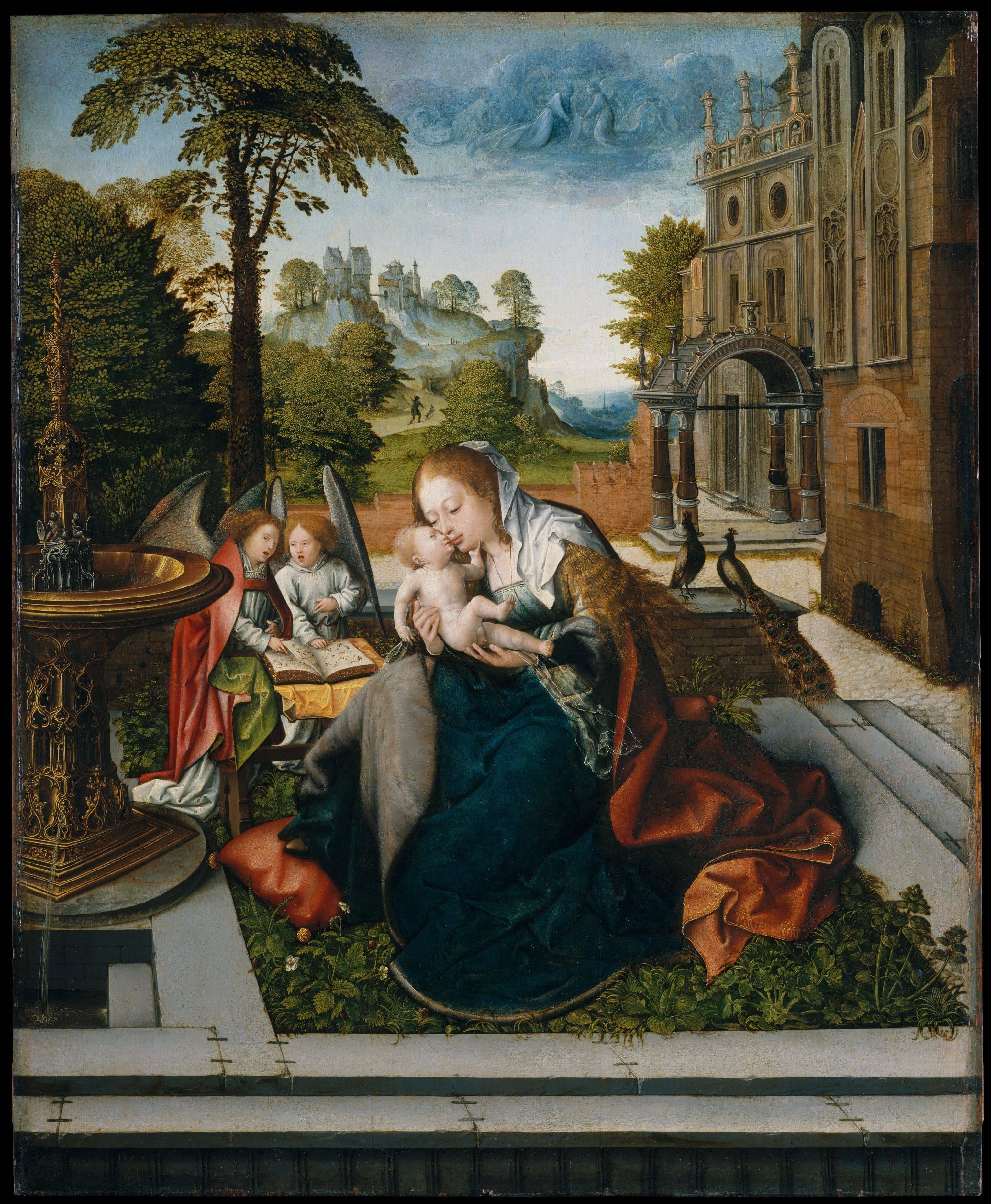 Virgin and Child with Angels - Bernard Van Orley