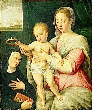 Virgin and Child with Saint by Barbara Longhi — hand-painted cultural oil painting reproduction on canvas