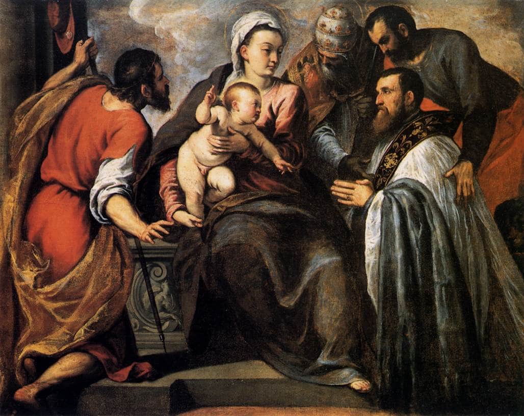 Virgin and Child with Saints by Palma il Giovane — hand-painted cultural oil painting reproduction on canvas