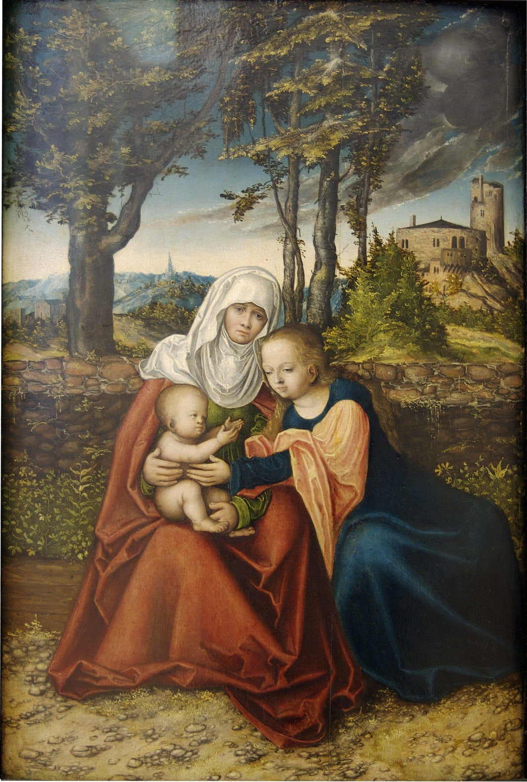 Virgin and Child with St. Anne by Lucas Cranach the Elder — hand-painted cultural oil painting reproduction on canvas