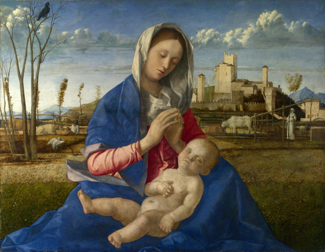 Madonna of the Meadow (Madonna del Prato) by Giovanni Bellini — hand-painted portrait oil painting reproduction on canvas