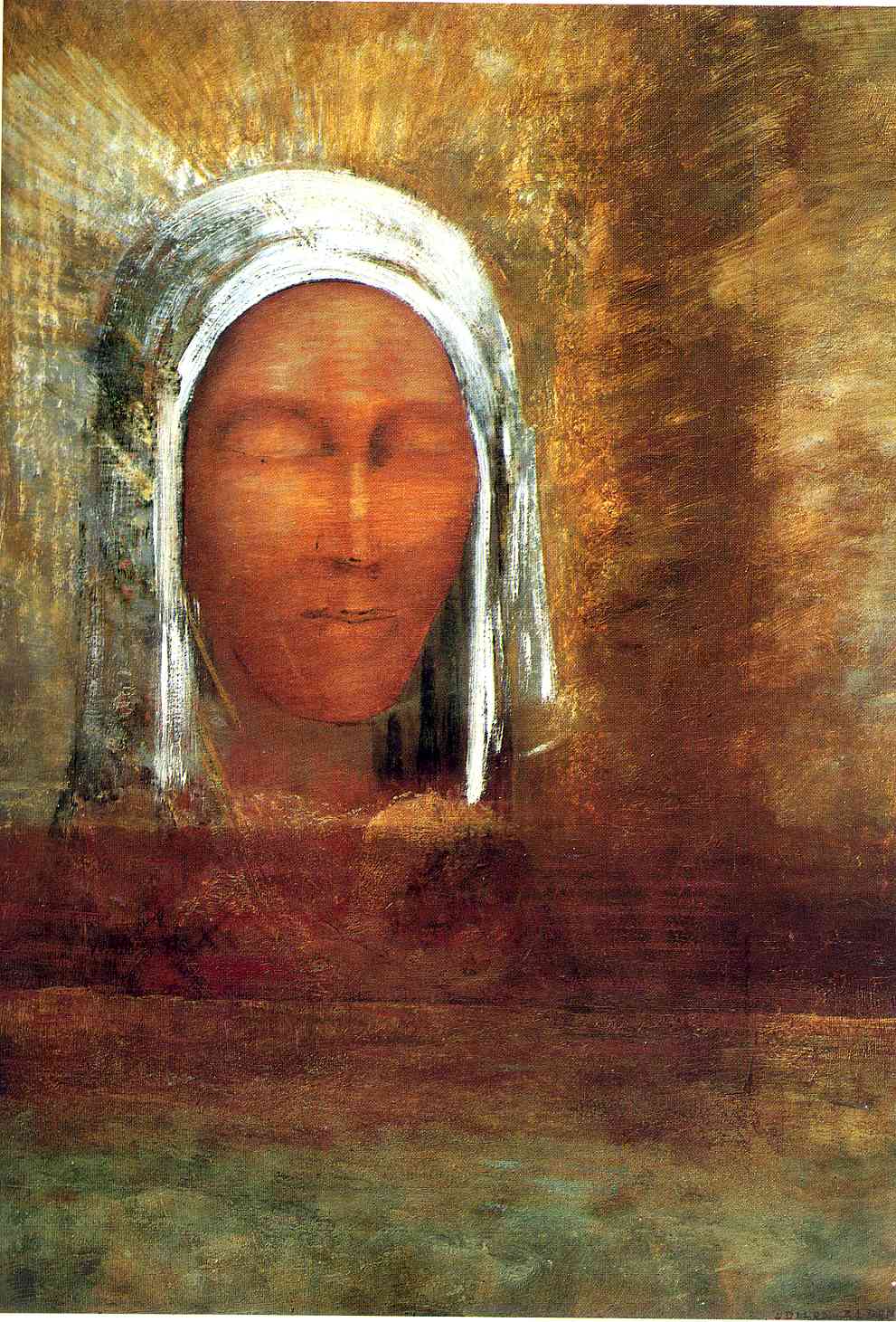 Virgin of the Dawn by Odilon Redon — hand-painted cultural oil painting reproduction on canvas