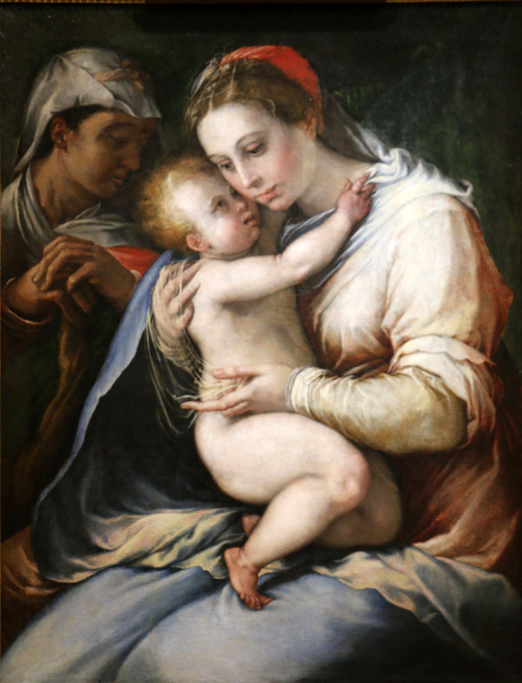 Virgin with a Child by Francesco de' Rossi (Francesco Salviati), "Cecchino", hand-painted cultural oil painting reproduction on canvas