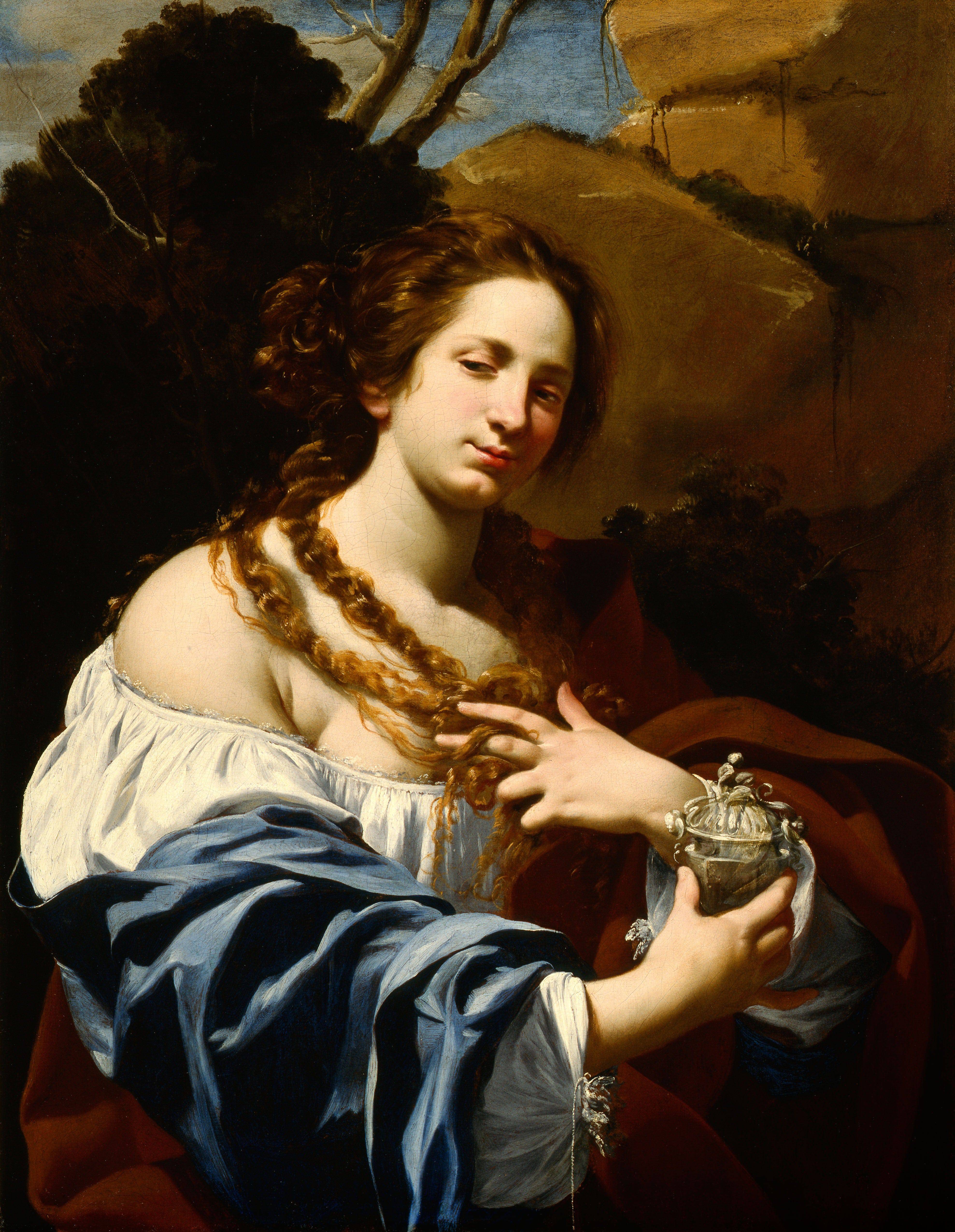 Virginia da Vezzo, the Artist's Wife, as the Magdalen - Simon Vouet