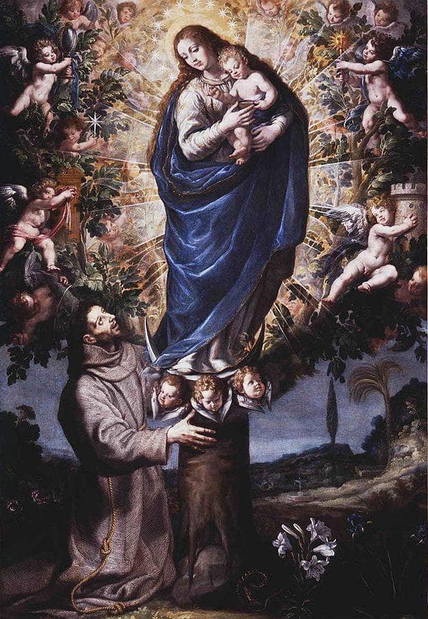 Vision of St. Francis by Vicente Carducho — hand-painted cultural oil painting reproduction on canvas