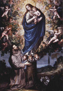 Vision of St. Francis by Vicente Carducho — portraits oil painting wall art, Baroque