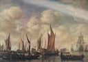 Visit of Frederick Hendriks II to Dordrecht in 1646 by Simon de Vlieger — ships oil painting wall art, Baroque