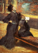 Visit to a Museum by Edgar Degas — vintage oil painting wall art, Impressionism