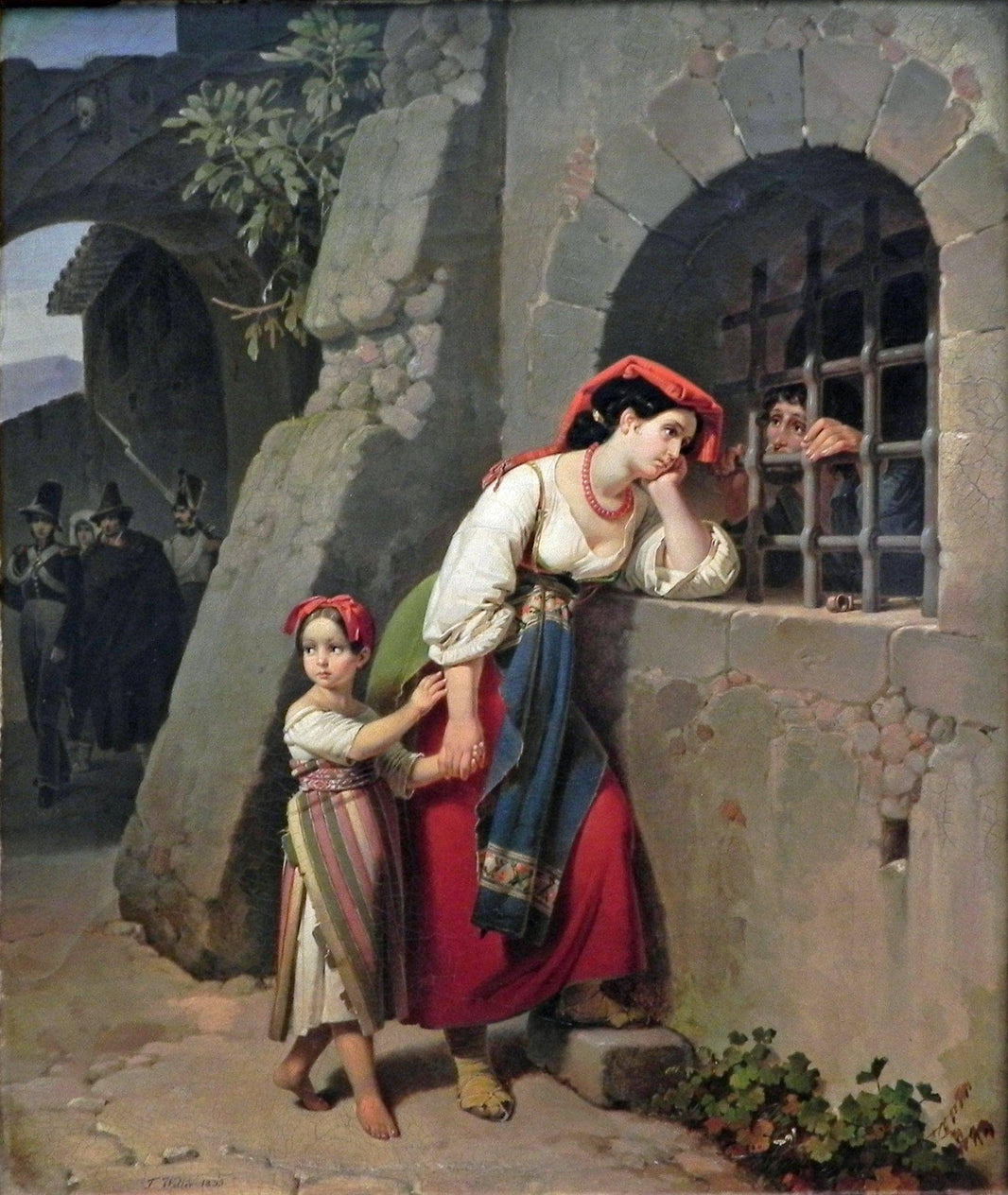 Visit to the Prison by Theodor Leopold Weller — hand-painted cultural oil painting reproduction on canvas