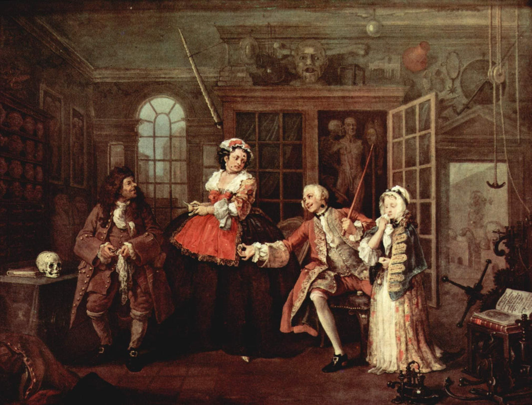 Visit with the Quack Doctor by William Hogarth — hand-painted portrait oil painting reproduction on canvas