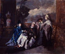 Visiting the New Mother by Domenico Induno — group oil painting wall art, Romanticism