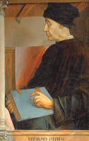 Vittorino Da Feltre by Justus van Gent — male oil painting wall art, Northern Renaissance