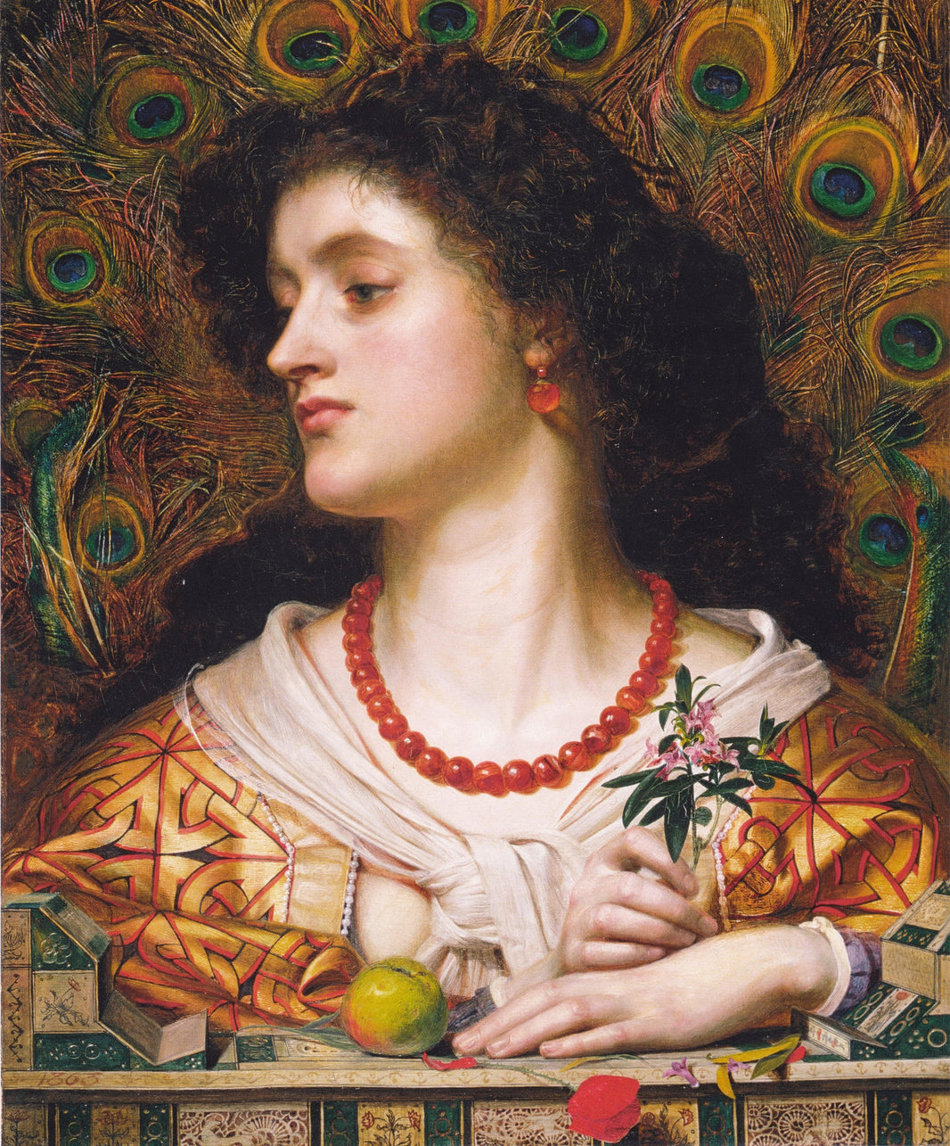 Vivien by Frederick Sandys — hand-painted portrait oil painting reproduction on canvas