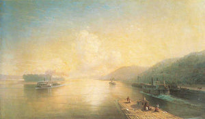 Volga near Zhigulevskie hill - Ivan Aivazovsky