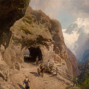 Voringfoss by Hermann Ottomar Herzog — Oil Painting Reproduction