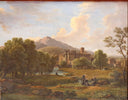 Vue Du Couvent De Grotta Ferrata Et Ses Environs by Jean-Joseph-Xavier Bidauld — hand-painted landscape oil painting reproduction on canvas