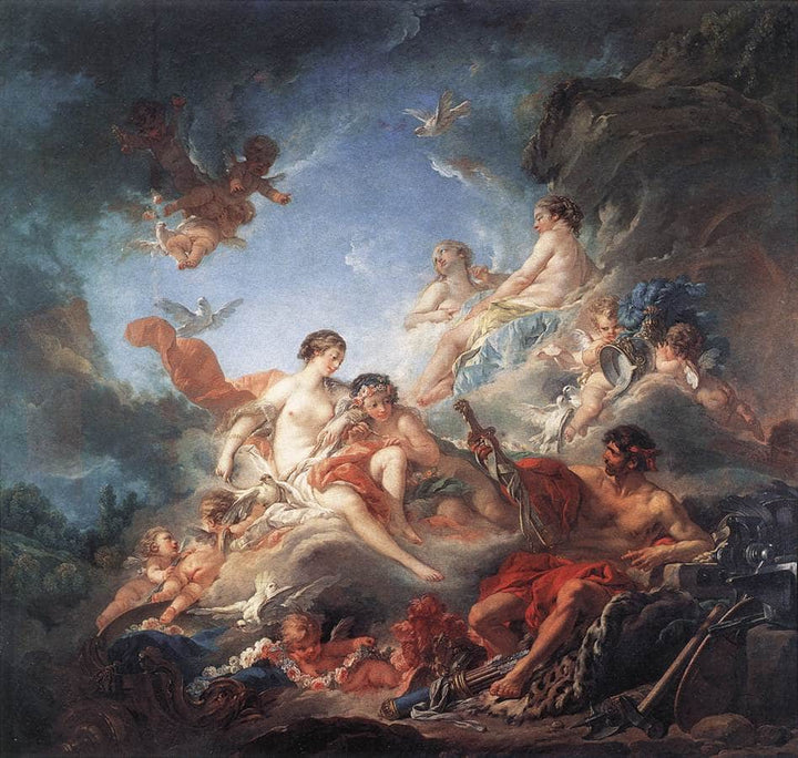 Vulcan Presenting Arms to Venus for Aeneas by Francois Boucher — hand-painted cultural oil painting reproduction on canvas