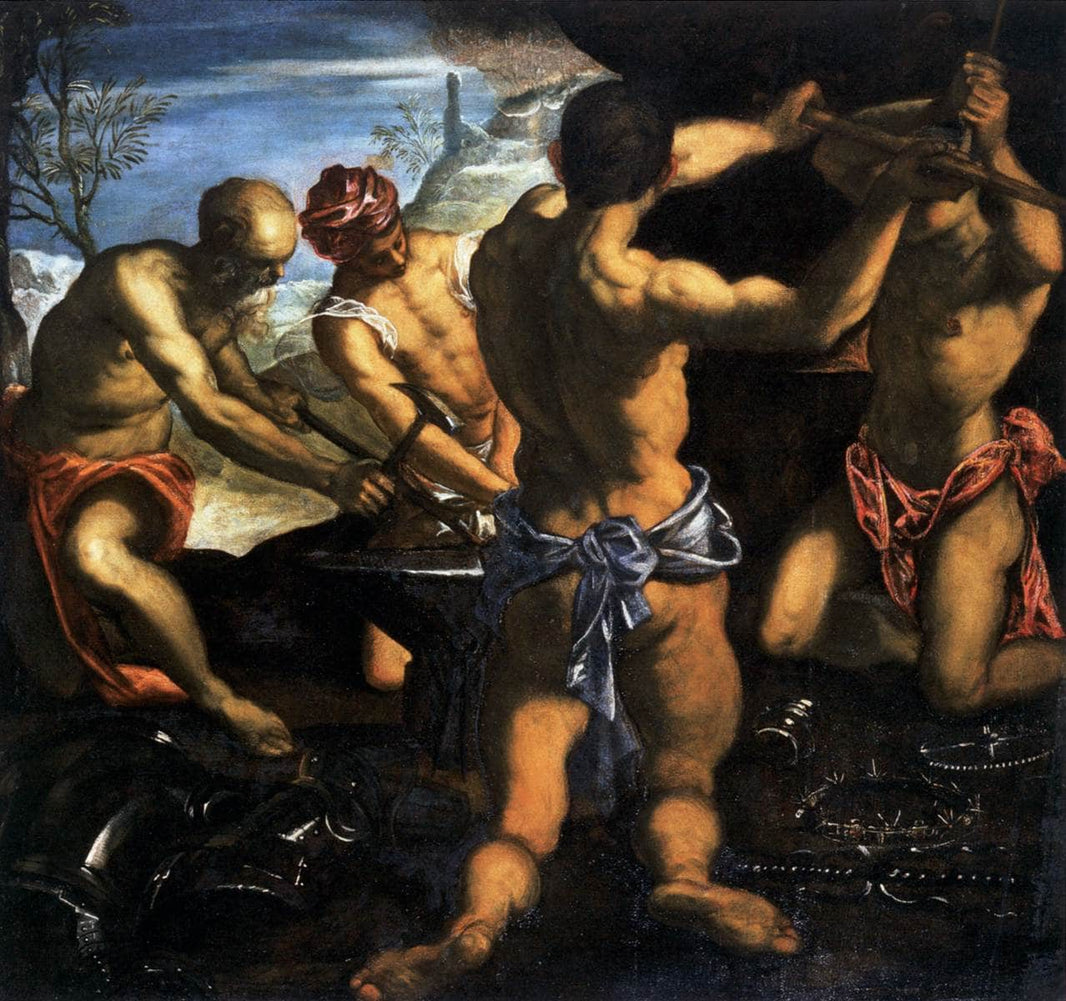 Vulcan's Forge by Tintoretto — hand-painted abstract oil painting reproduction on canvas