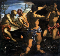 Vulcan's Forge by Tintoretto — hand-painted abstract oil painting reproduction on canvas