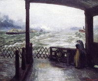 Wake of the Ferry by John French Sloan — hand-painted landscape oil painting reproduction on canvas