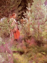 Walk by Anders Zorn — hand-painted botanical oil painting reproduction on canvas
