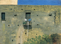 Wall in Naples by Thomas Jones — hand-painted architectural oil painting reproduction on canvas