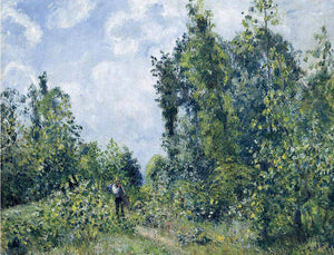 Wanderer near the Wood - Camille Pissarro