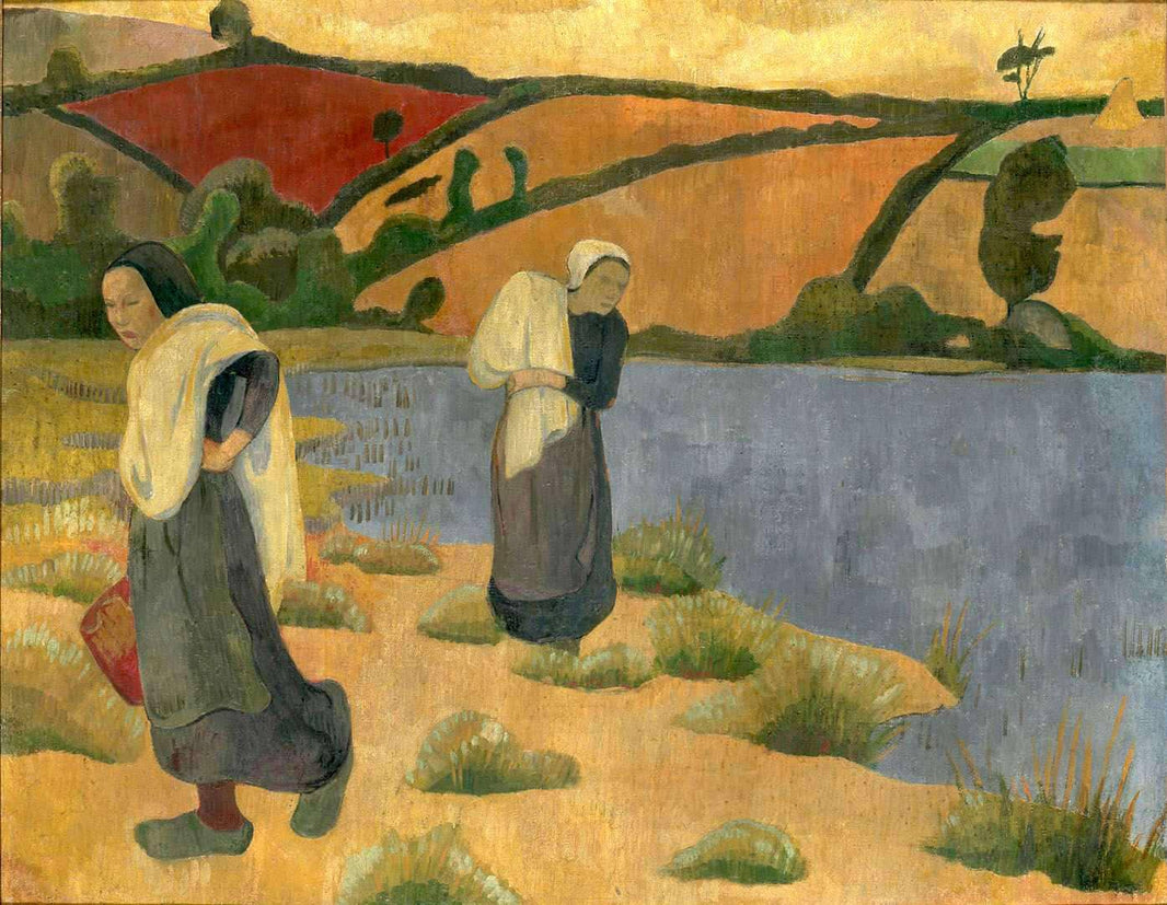 Washerwomen at the Laita River, near Pouldu by Paul Serusier — hand-painted abstract oil painting reproduction on canvas