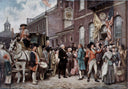 Washington's Inaugration at Philadelphia by Jean Leon Gerome Ferris — hand-painted architectural oil painting reproduction on canvas