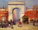 Washington Square Park by William James Glackens — hand-painted botanical oil painting reproduction on canvas
