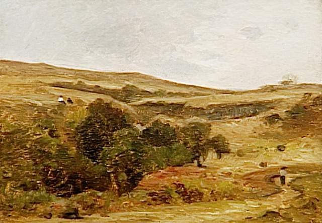 Wasteland by Charles-Francois Daubigny — hand-painted botanical oil painting reproduction on canvas