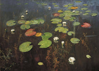 Water lilies. Nenuphar. by Isaac Levitan — hand-painted botanical oil painting reproduction on canvas