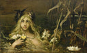 Water Nymph by Wilhelm Kotarbinski — female oil painting wall art, Art Nouveau Modern