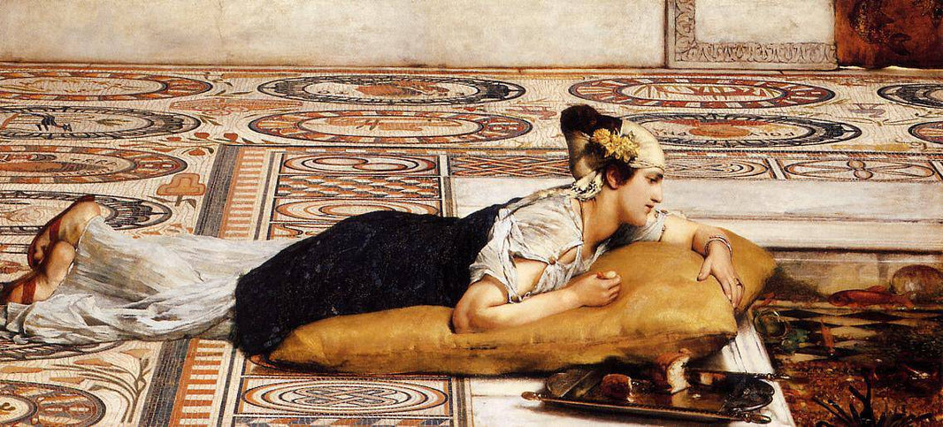 Water Pets by Sir Lawrence Alma-Tadema, hand-painted portrait oil painting reproduction on canvas