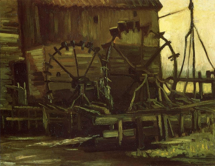 Water Wheels of Mill at Gennep by Vincent van Gogh — hand-painted landscape oil painting reproduction on canvas