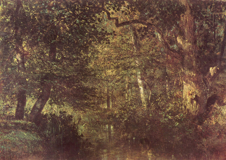 Watercourse in the woods - Constant Troyon