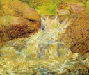 Waterfall, Greenwich by John Henry Twachtman — seascapes oil painting wall art, Impressionism