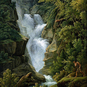 Waterfall in the Bern Highlands by Joseph Anton Koch — Oil Painting Reproduction