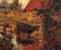 Watering place by Paul Gauguin — hand-painted animal oil painting reproduction on canvas
